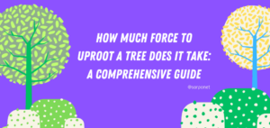 How Much Force to Uproot a Tree Does It Take: A Comprehensive Guide