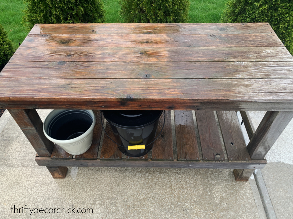 how to restain outdoor wood furniture