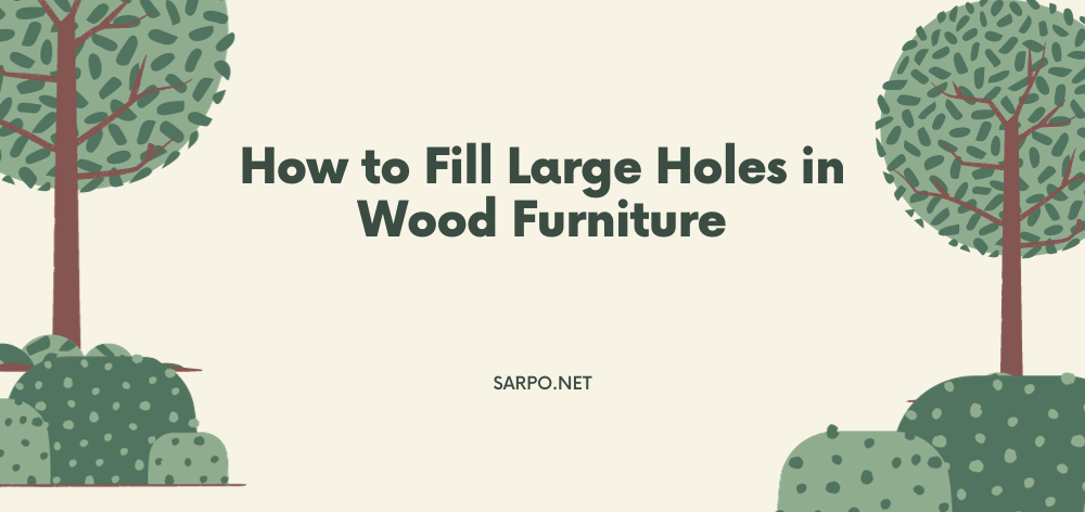 how to fill large holes in wood furniture